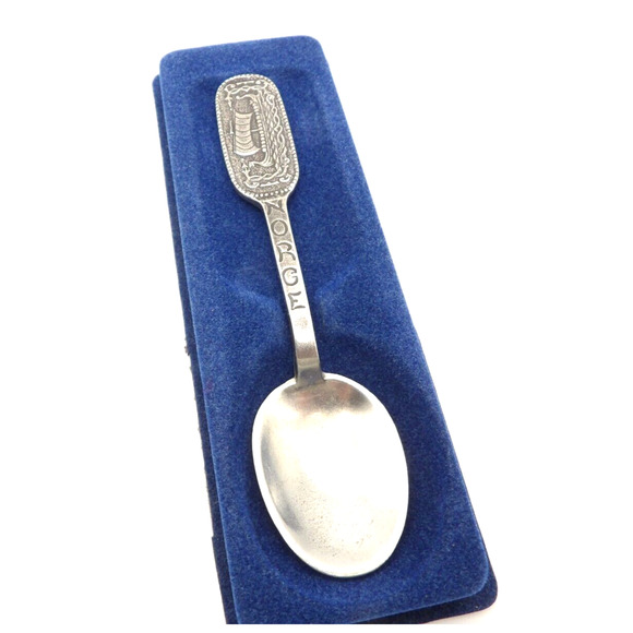 Haugrud Norway Pewter Collector Spoon 177 Made in Norway Original Package VTG - Picture 1 of 5